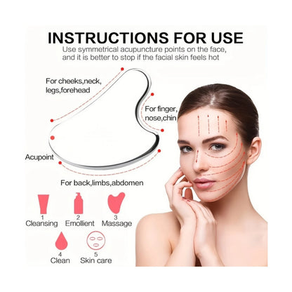 bellisse ™1/3PCS Ice Face Roller Stainless Steel Gua Sha