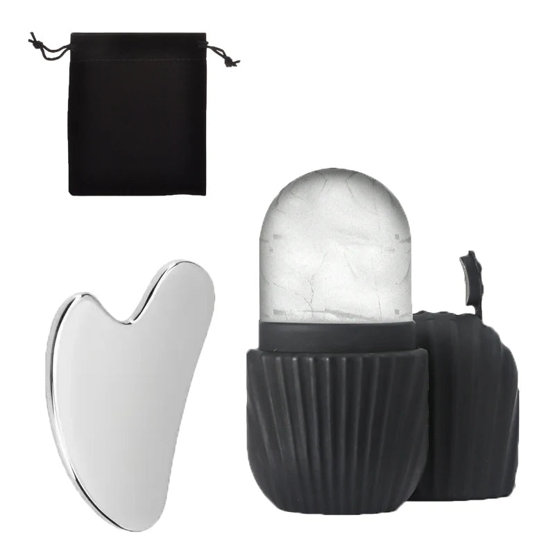 bellisse ™1/3PCS Ice Face Roller Stainless Steel Gua Sha